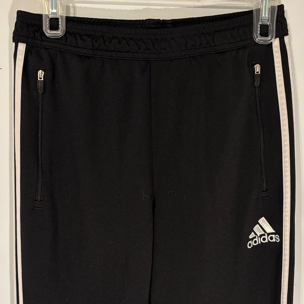 Adidas Men’s Black Joggers with White Stripes